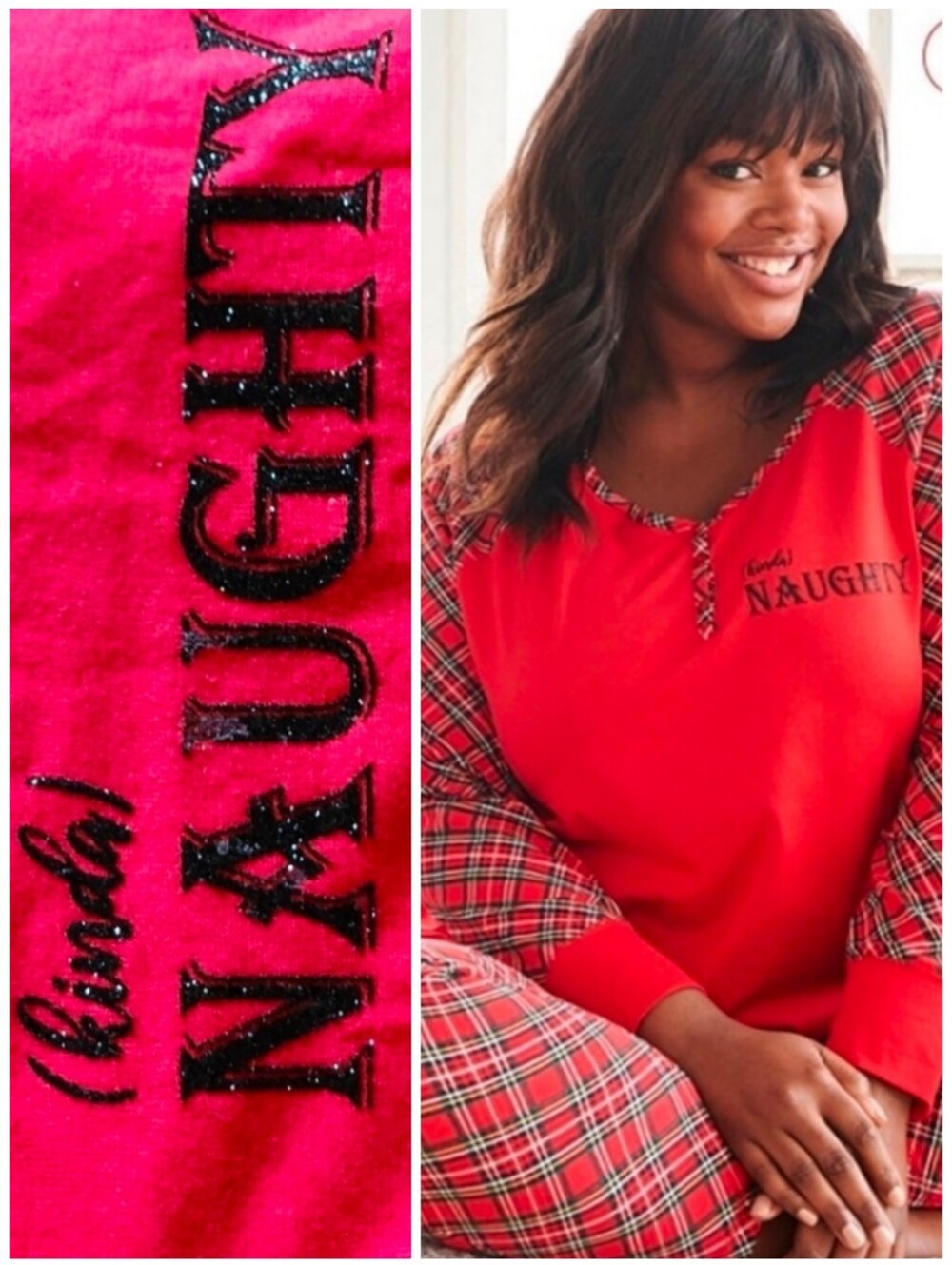 LANE BRYANT Kinda Naughty Pajama Set Red Plaid Size 14/16 NWT - Picture 5 of 15